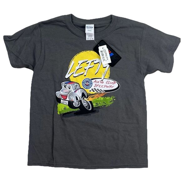 Nascar Lefty Auto Club Speedway Shirt Southern California Size Youth XXS/4 - Picture 1 of 3
